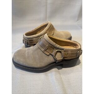 Free People Marco Mule Leather Suede Size 37 Women's Shoe‎